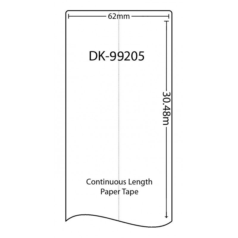 Compatible Brother White Address Labels DK-99205 62mm x 30.48m (Pack Of 10)